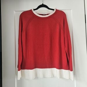 Milano Red Sweater with White Accents